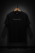 The Hustle Continues Minimal Oversized Streetwear T-Shirt – Black