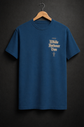 Wildflower Typography Oversized Streetwear T-Shirt – Teal Blue