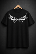 Tribal Wings Graphic Oversized Streetwear T-Shirt – Black