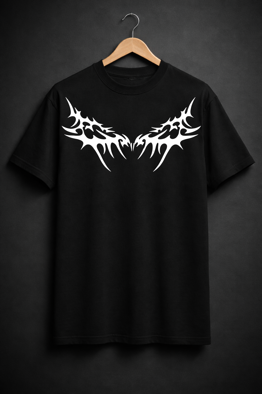 Tribal Wings Graphic Oversized Streetwear T-Shirt – Black