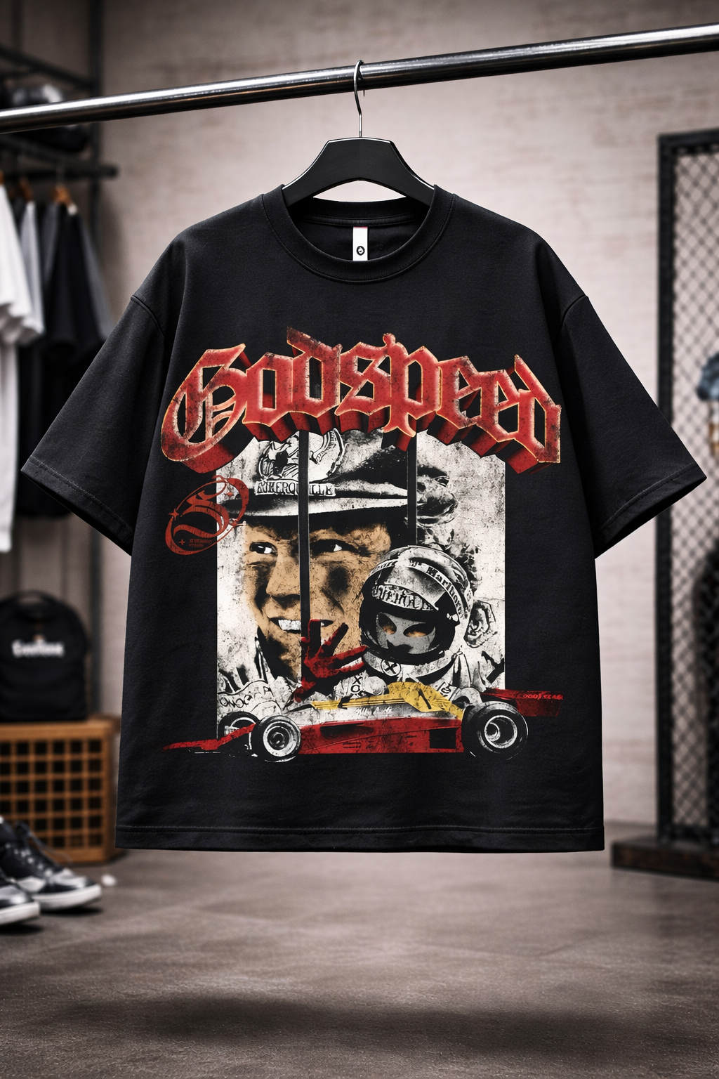 Godspeed Racing Graphic Oversized T-Shirt – Black