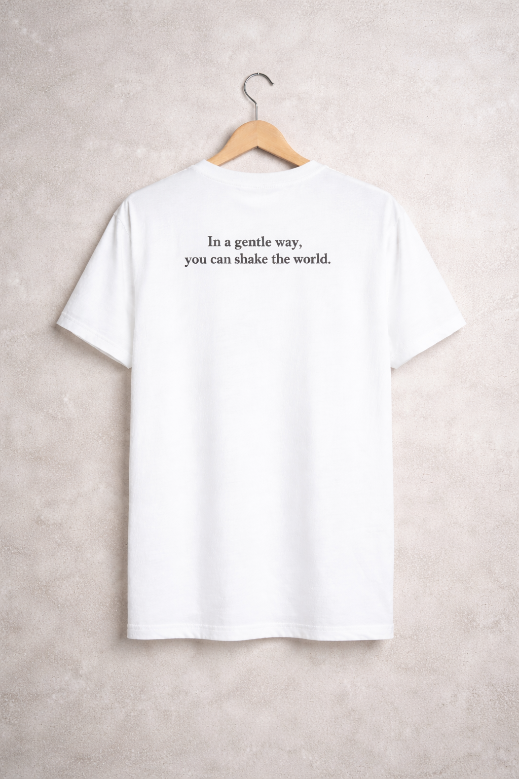 Gentle Way Quote Oversized T-Shirt – White