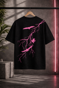 Electric Wings Graphic Oversized T-Shirt for Men | Premium 100% Cotton Streetwear Tee