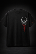 Crimson Reaper Graphic Oversized T-Shirt for Men | Premium 100% Cotton Streetwear Tee