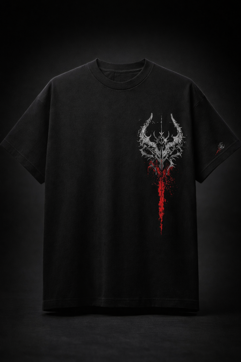Crimson Reaper Graphic Oversized T-Shirt for Men | Premium 100% Cotton Streetwear Tee