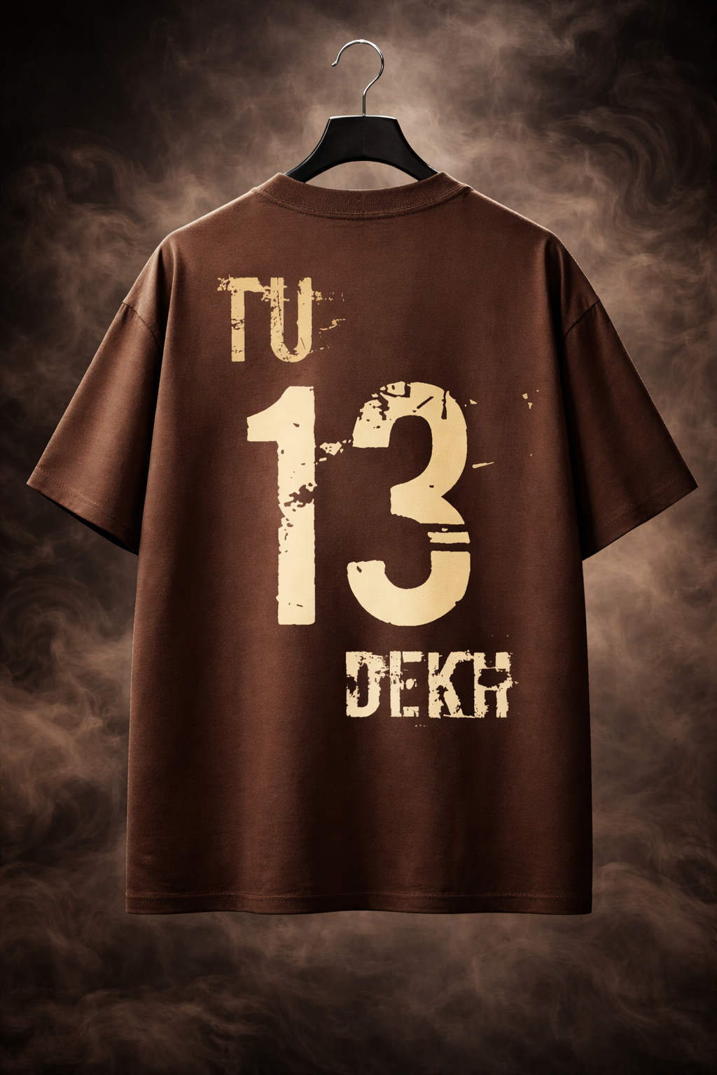 TU 13 Dekh Graphic Oversized T-Shirt for Men | Premium 100% Cotton Statement Streetwear Tee