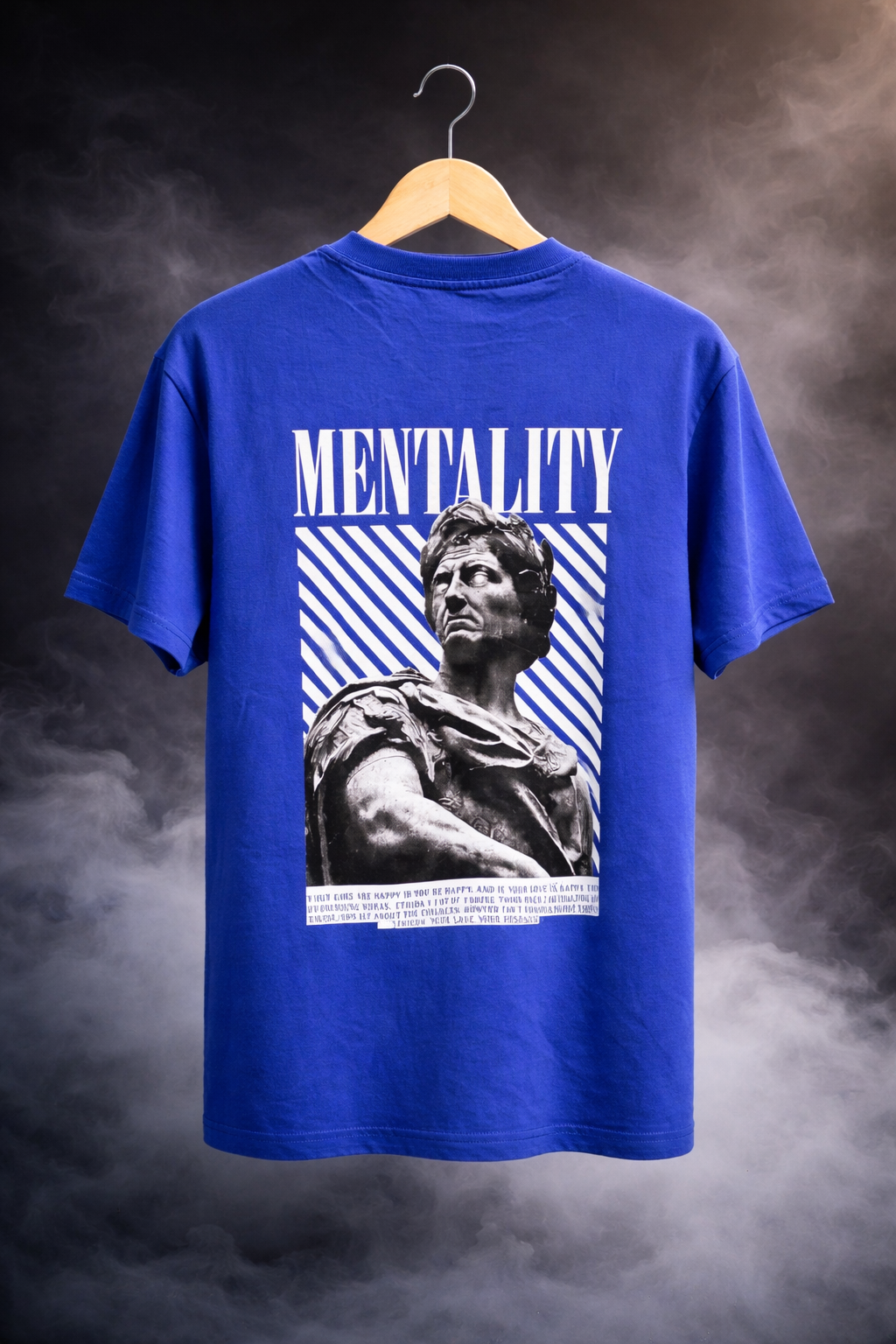 Mentality Graphic Oversized T-Shirt for Men | Premium 100% Cotton Greek Statue Streetwear Tee