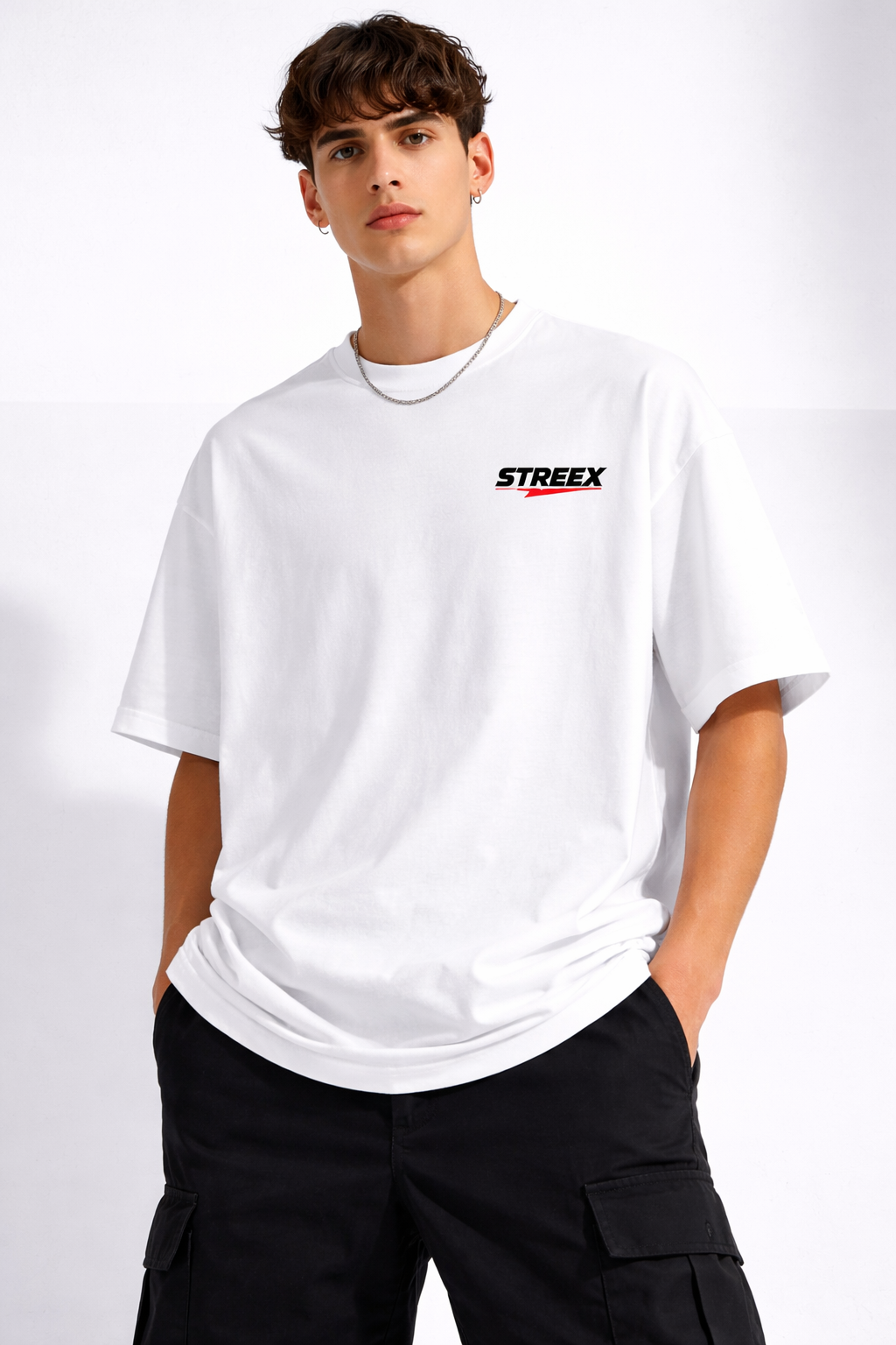 Money Never Sleeps Graphic Oversized T-Shirt for Men | Premium 100% Cotton Streetwear Back Print Tee
