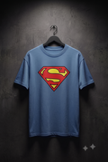 Vintage Shield Graphic Heavyweight Tee — Slate Blue
